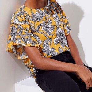 LOFT Flowy Floral Blouse